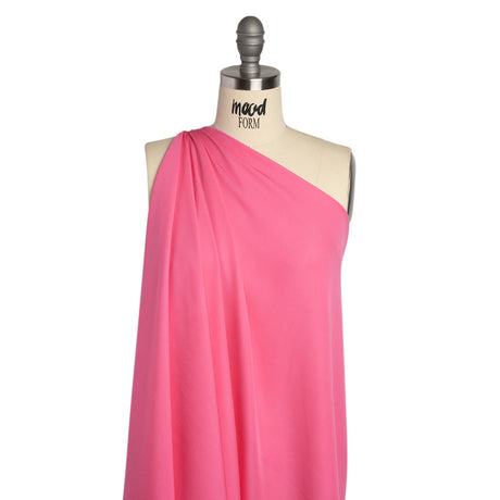 Silk Double Georgette - Carmine Rose - Premium Collection