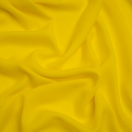 Silk Double Georgette - Buttercup Yellow - Premium Collection