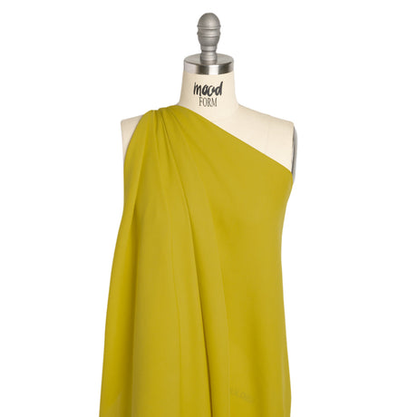 Silk Double Georgette - Warm Olive - Premium Collection