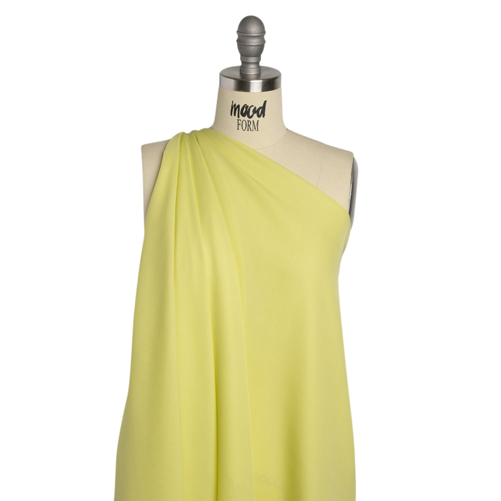 Silk Double Georgette - Sunny Lime - Premium Collection