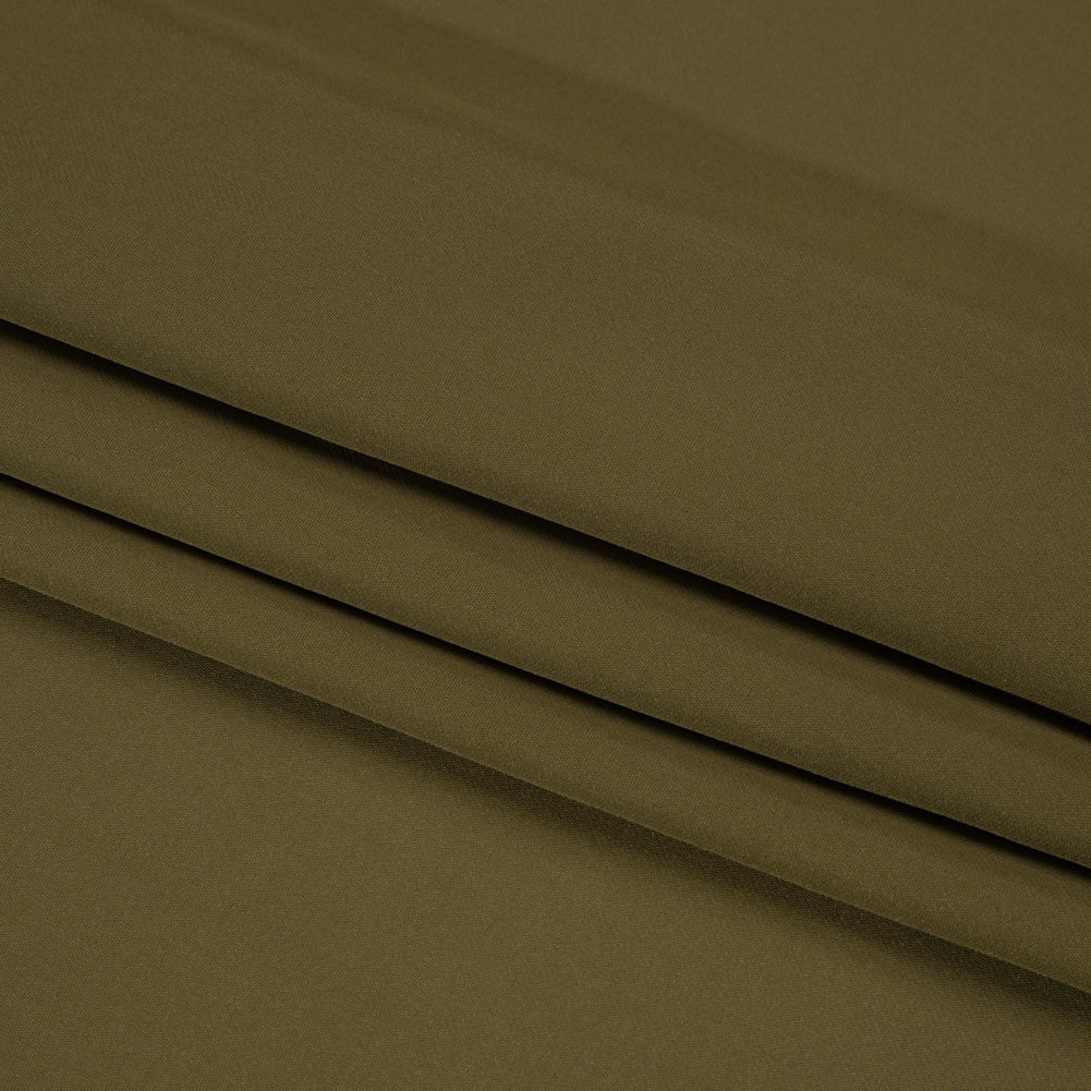 Silk Double Georgette - Olive Green - Premium Collection