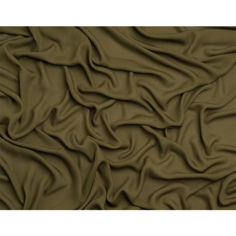 Silk Double Georgette - Olive Green - Premium Collection