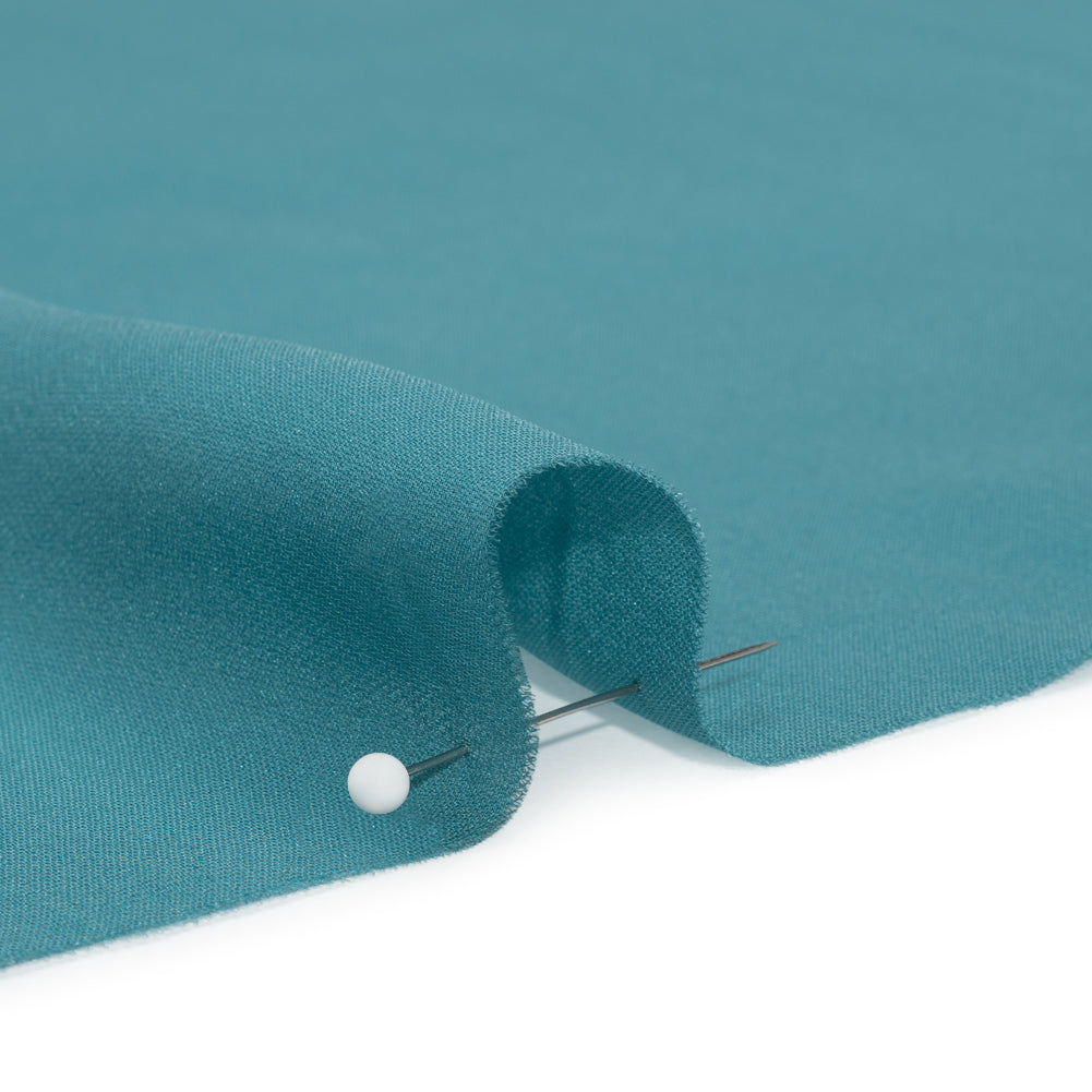 Silk Double Georgette - Colonial Blue - Premium Collection