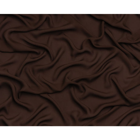 Silk Double Georgette - Dark Brown - Premium Collection