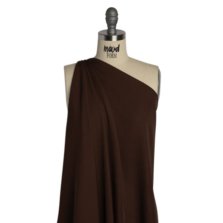 Silk Double Georgette - Dark Brown - Premium Collection