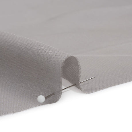 Silk Double Georgette - Silver - Premium Collection