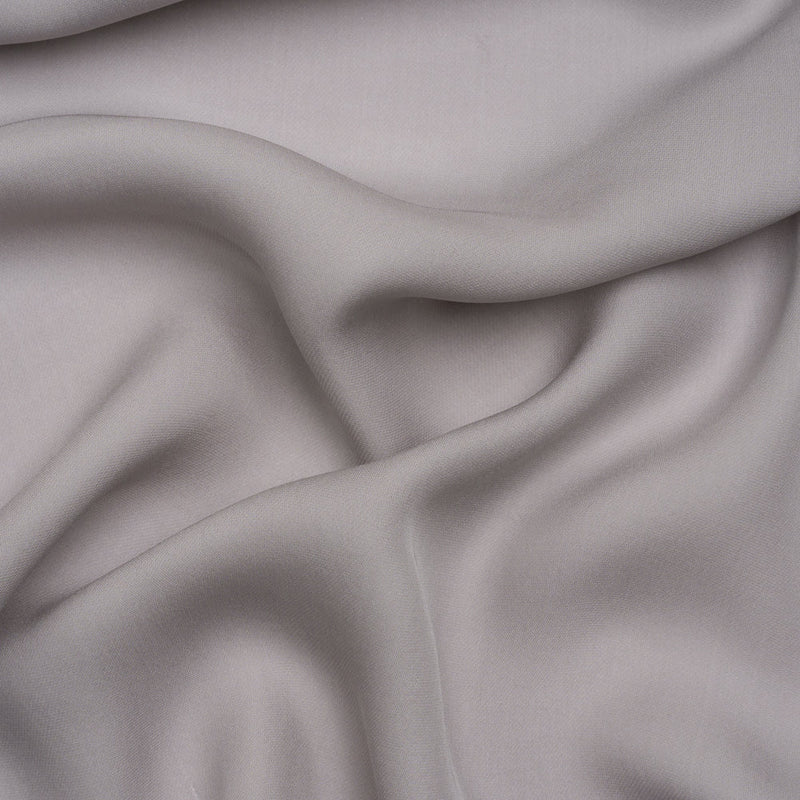 Silk Double Georgette - Silver - Premium Collection