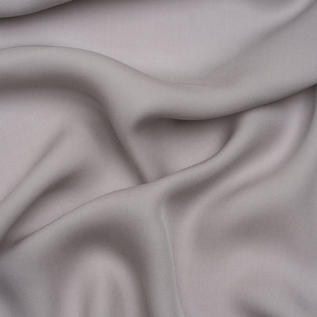 Silk Double Georgette - Silver - Premium Collection
