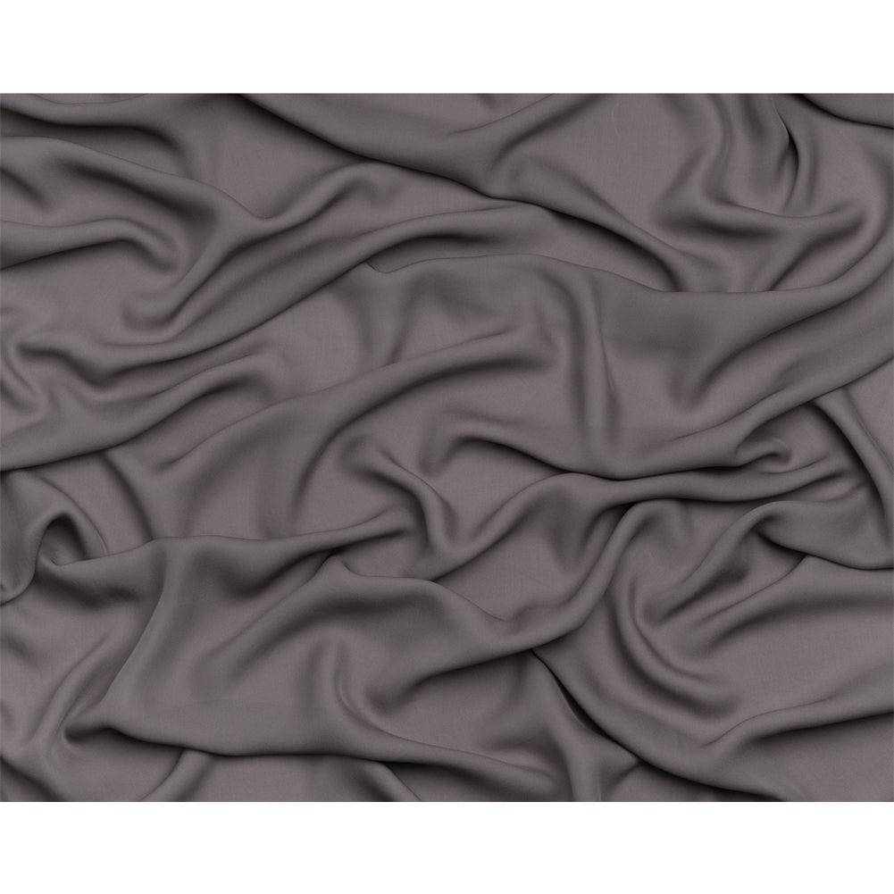 Silk Double Georgette - Dark Silver - Premium Collection