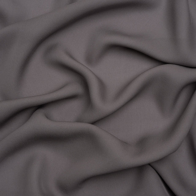 Silk Double Georgette - Dark Silver - Premium Collection
