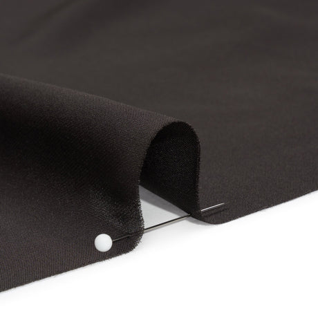 Silk Double Georgette - Deep Charcoal - Premium Collection