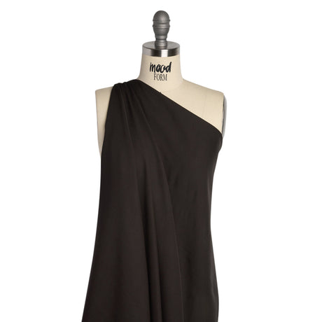 Silk Double Georgette - Deep Charcoal - Premium Collection