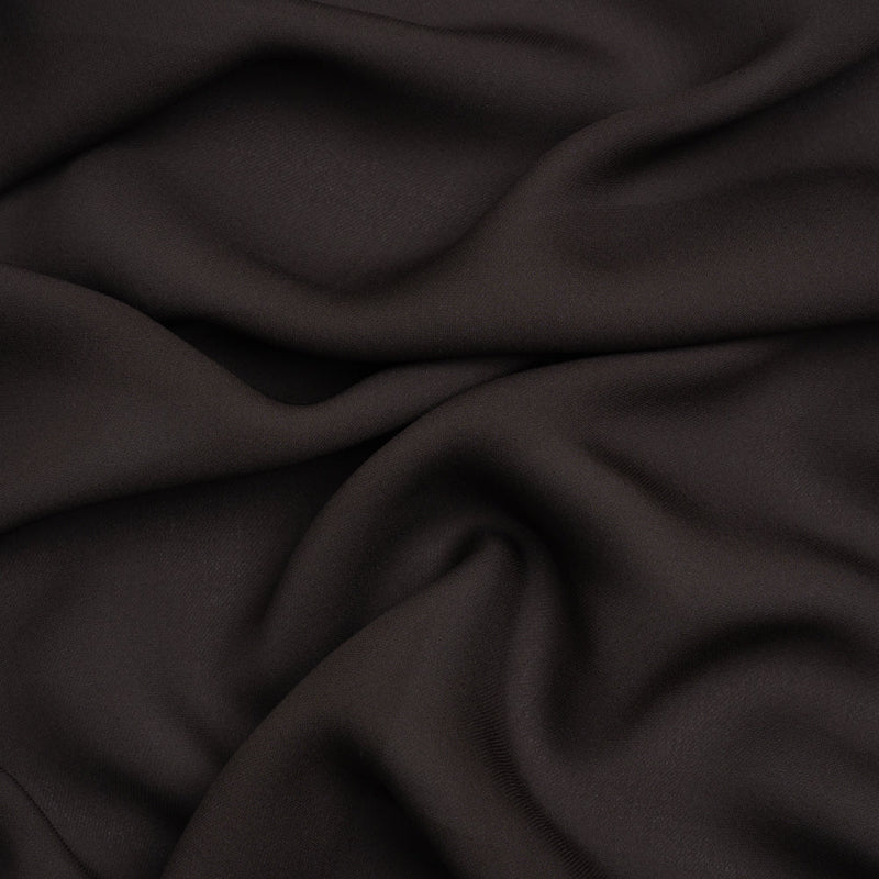 Silk Double Georgette - Deep Charcoal - Premium Collection