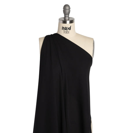Silk Double Georgette - Black - Premium Collection