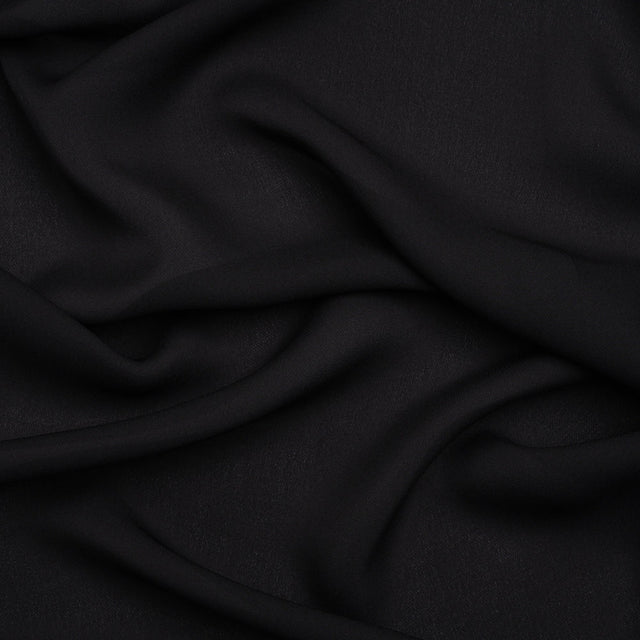 Silk Double Georgette - Black - Premium Collection