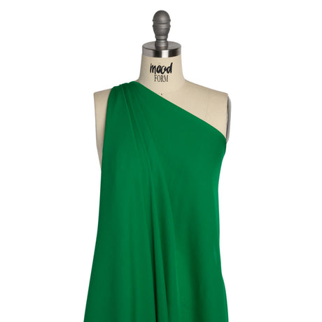 Silk Double Georgette - Kelly Green - Premium Collection