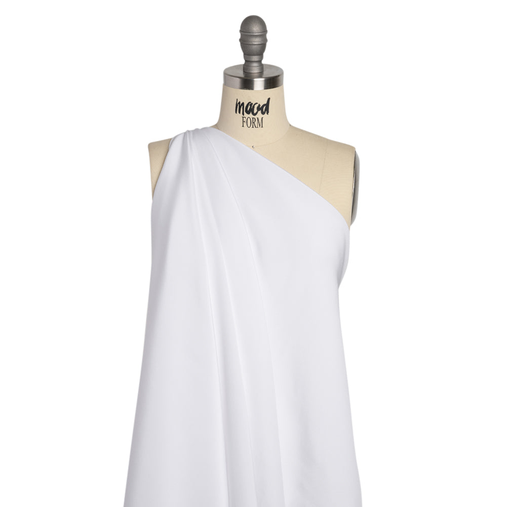 Silk 4-Ply Crepe 44" - Bright White - Premium Collection