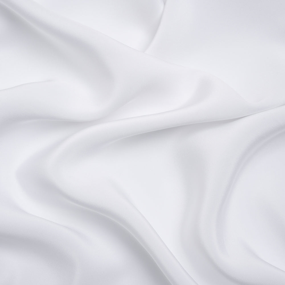 Silk 4-Ply Crepe 44" - Bright White - Premium Collection
