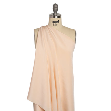 Silk 4-Ply Crepe 44" - Cream Pink - Premium Collection