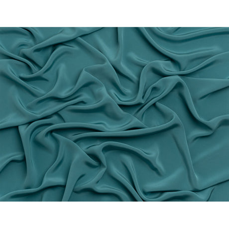 Silk 4-Ply Crepe 44" - Colonial Blue - Premium Collection