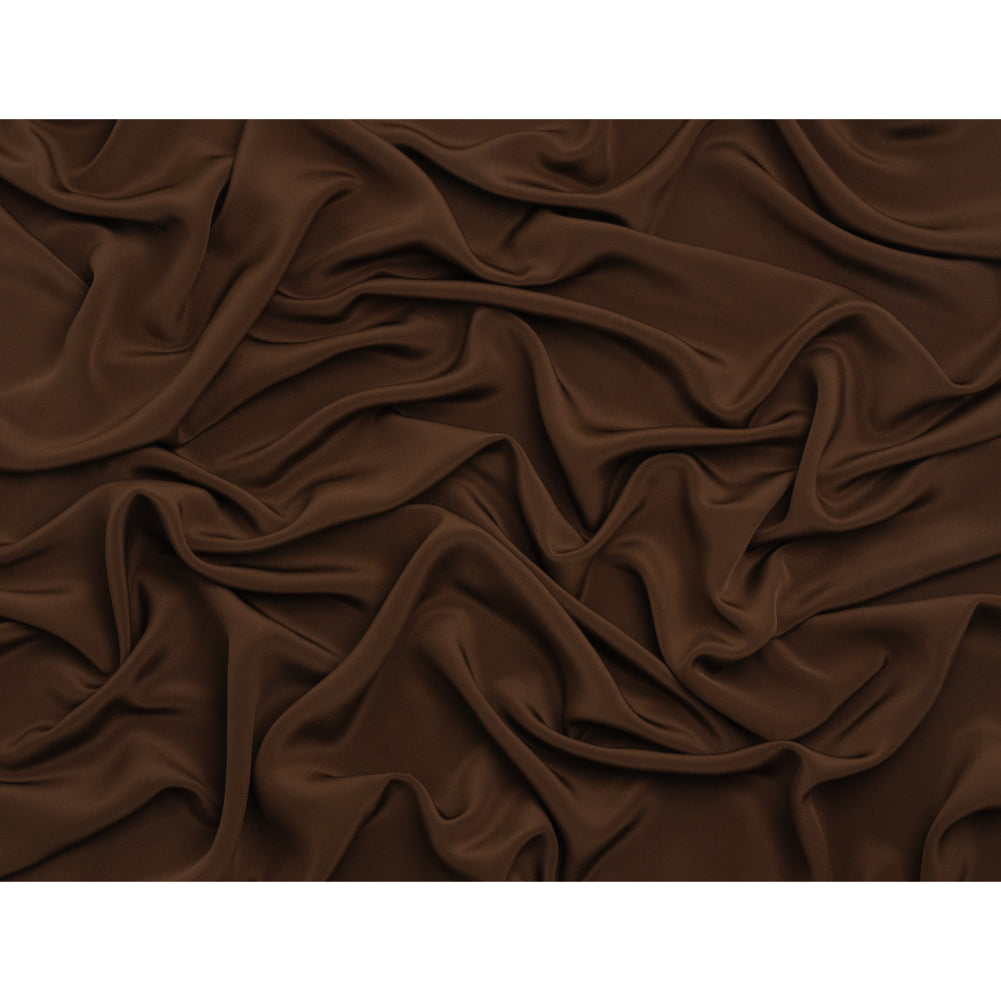 Silk 4-Ply Crepe 44" - Chocolate - Premium Collection