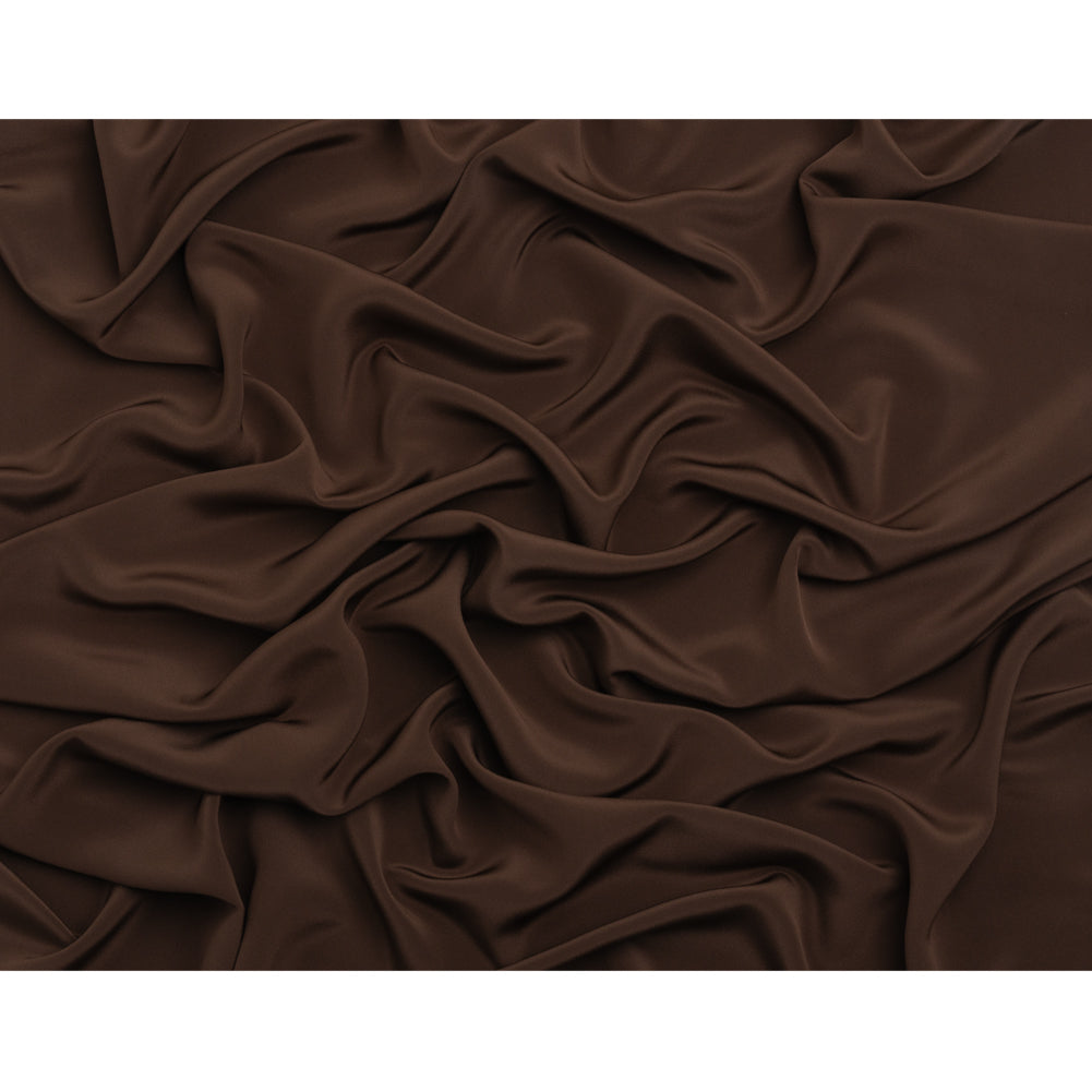 Silk 4-Ply Crepe 44" - Dark Brown - Premium Collection