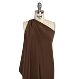 Silk 4-Ply Crepe 44" - Dark Brown - Premium Collection
