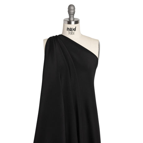 Silk 4-Ply Crepe 44" - Black - Premium Collection