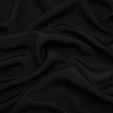 Silk 4-Ply Crepe 44" - Black - Premium Collection