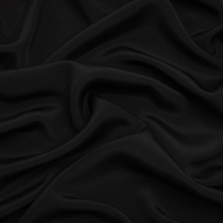 Silk 4-Ply Crepe 44" - Black - Premium Collection