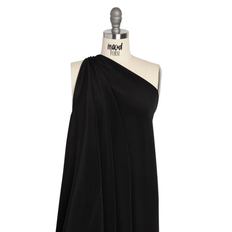 Silk 4-Ply Crepe 54" - Black - Premium Collection
