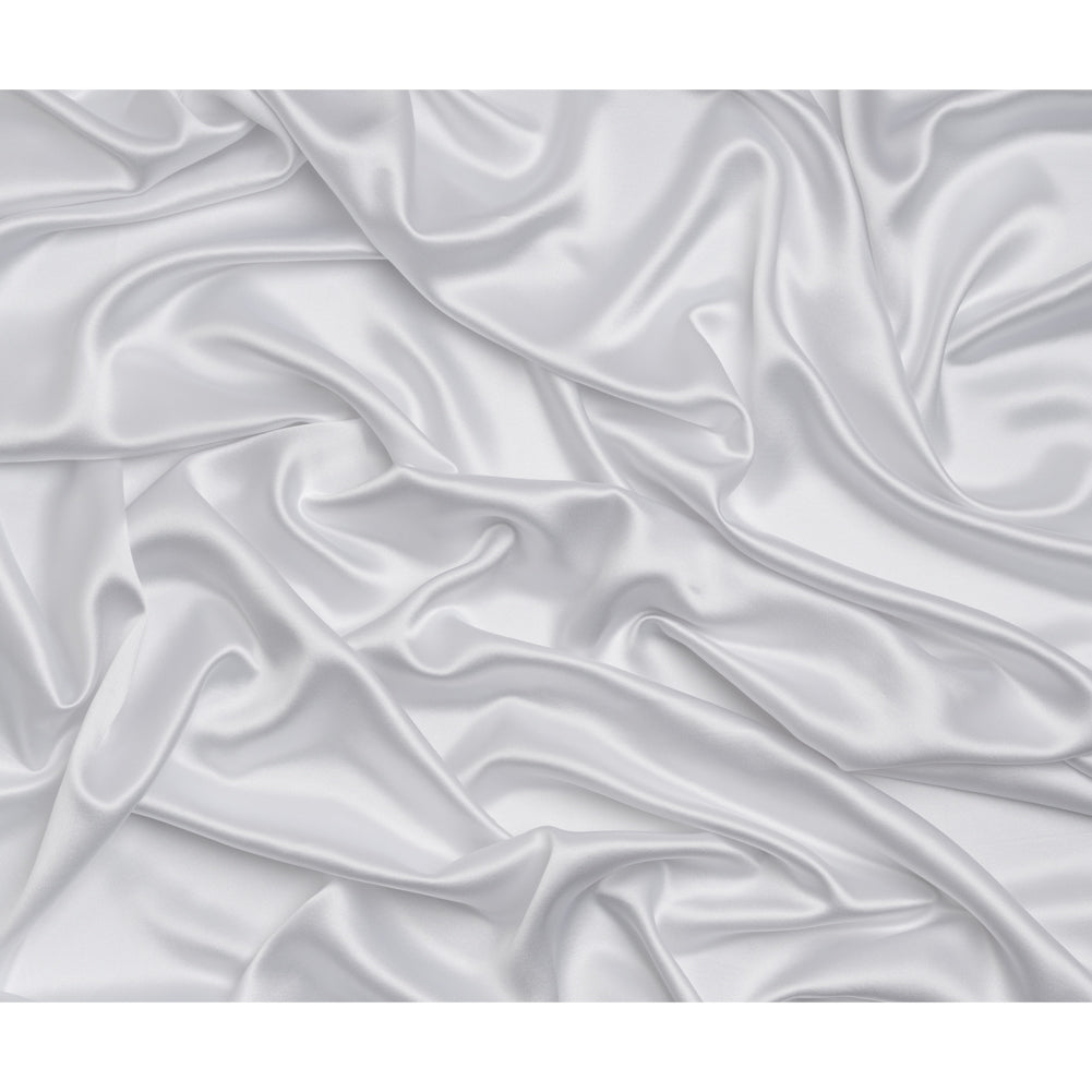 Silk Crepe Back Satin - Bright White - Premium Collection