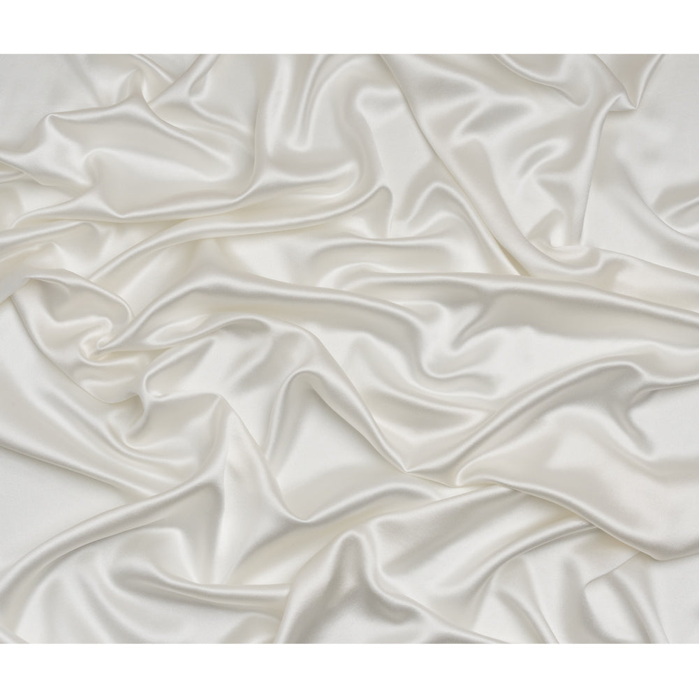 Silk Crepe Back Satin - Whisper White - Premium Collection