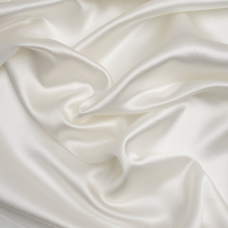 Silk Crepe Back Satin - Whisper White - Premium Collection