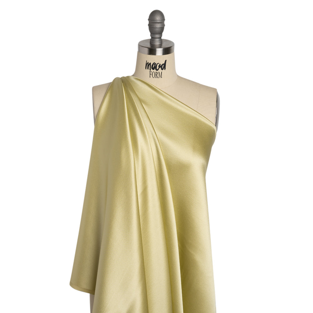Silk Crepe Back Satin - Linden Green - Premium Collection
