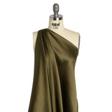 Silk Crepe Back Satin - Olive Green - Premium Collection
