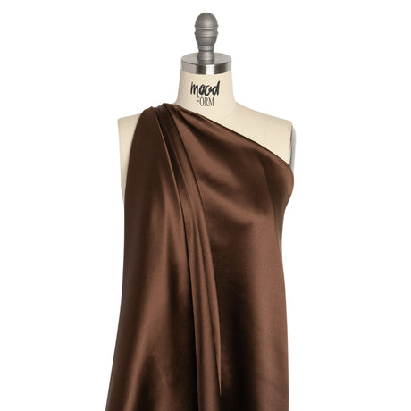Silk Crepe Back Satin - Chocolate - Premium Collection