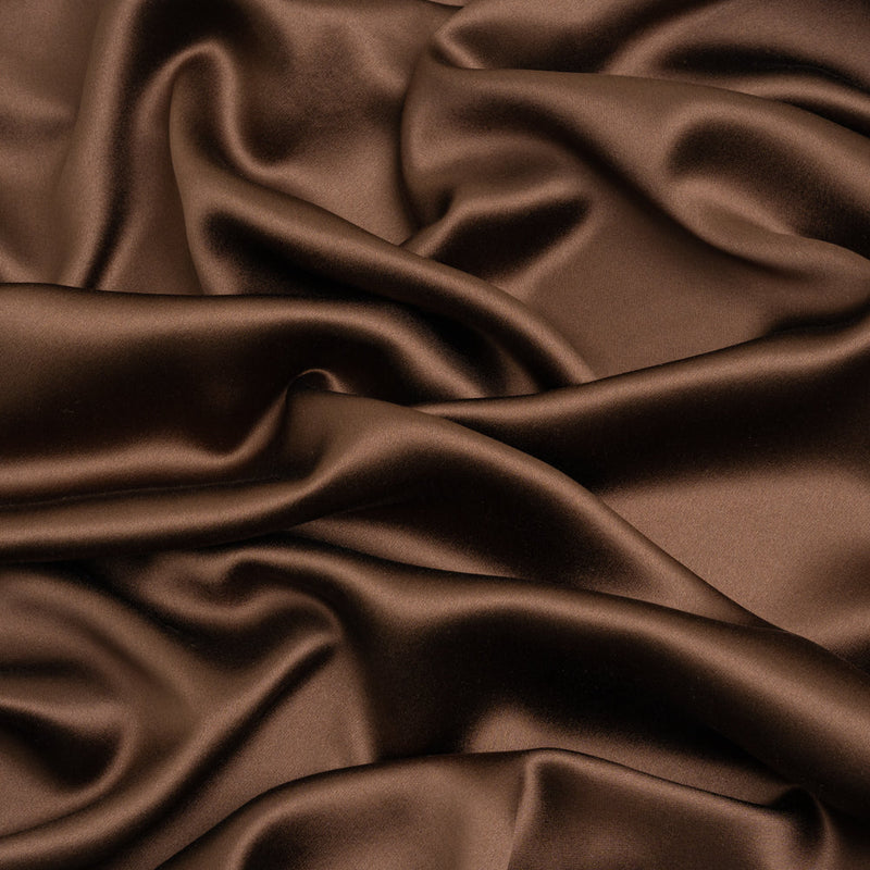Silk Crepe Back Satin - Chocolate - Premium Collection
