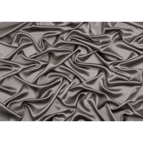 Silk Crepe Back Satin - Silver - Premium Collection