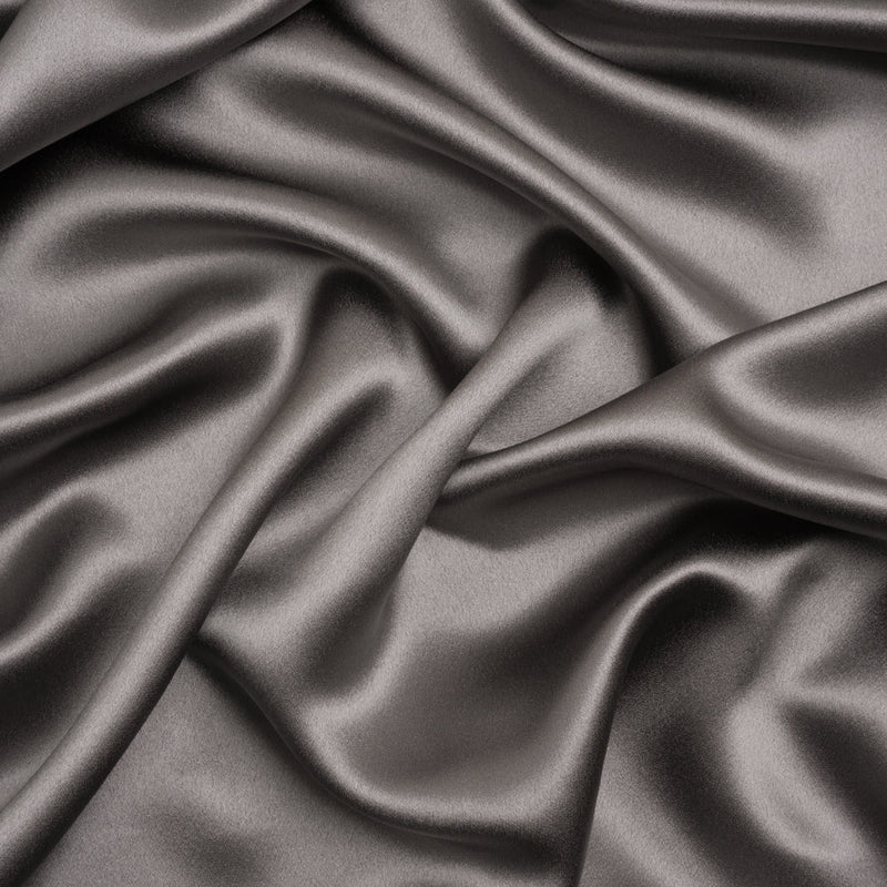 Silk Crepe Back Satin - Silver - Premium Collection