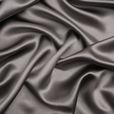 Silk Crepe Back Satin - Silver - Premium Collection