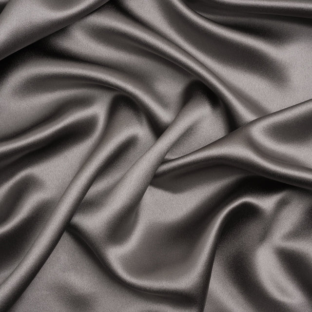 Silk Crepe Back Satin - Silver - Premium Collection