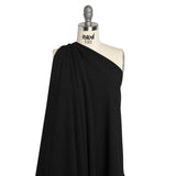 Stretch Recycled Polyester 4-Ply Crepe - Black - Premium Collection