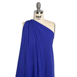 Stretch Recycled Polyester 4-Ply Crepe - Blue - Premium Collection