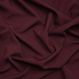 Stretch Recycled Polyester 4-Ply Crepe - Burgundy - Premium Collection