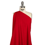 Stretch Recycled Polyester 4-Ply Crepe - Dark Red - Premium Collection