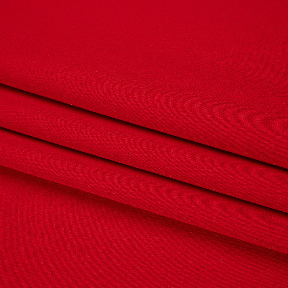 Stretch Recycled Polyester 4-Ply Crepe - Dark Red - Premium Collection
