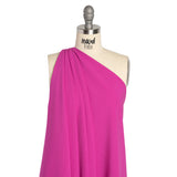 Stretch Recycled Polyester 4-Ply Crepe - Light Fuchsia - Premium Collection