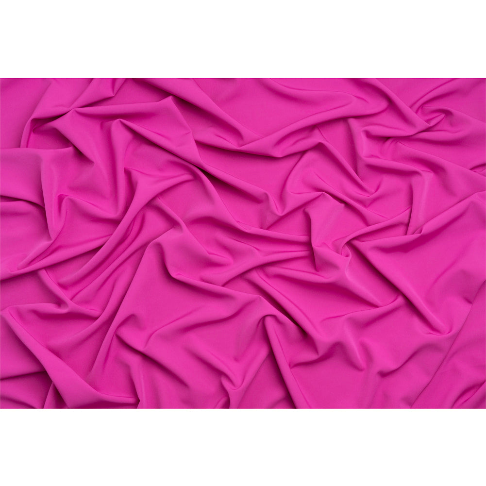 Stretch Recycled Polyester 4-Ply Crepe - Light Fuchsia - Premium Collection