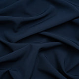 Stretch Recycled Polyester 4-Ply Crepe - Navy - Premium Collection